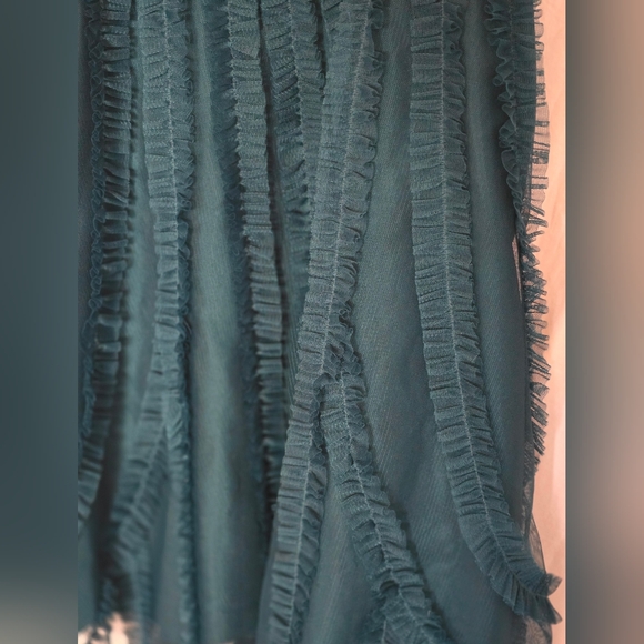 Max & Cleo Dark Jade Sophia Strapless Sweetheart Dress Size 2 Ruffle Tulle - Picture 14 of 16